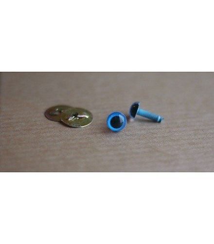 veiligheidsogen zwart/blauw 8 mm (2stuks)